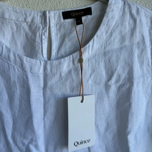 NWT Quince 100% European Linen Tank size M white - Picture 4 of 7